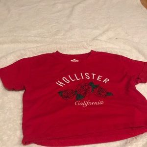 hollister california red crop top